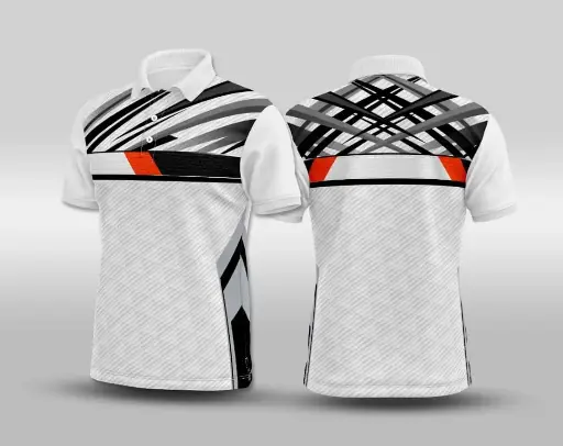 Full White With Black shade-Tshirt